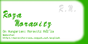 roza moravitz business card